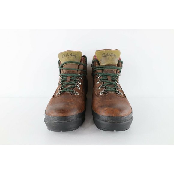 Vintage 90s Cabelas Mens 10 B Goretex Leather Waterproof Hiking Boots Brown main image 9